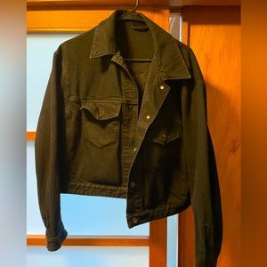 Uniqlo Crop Black Jean Jacket